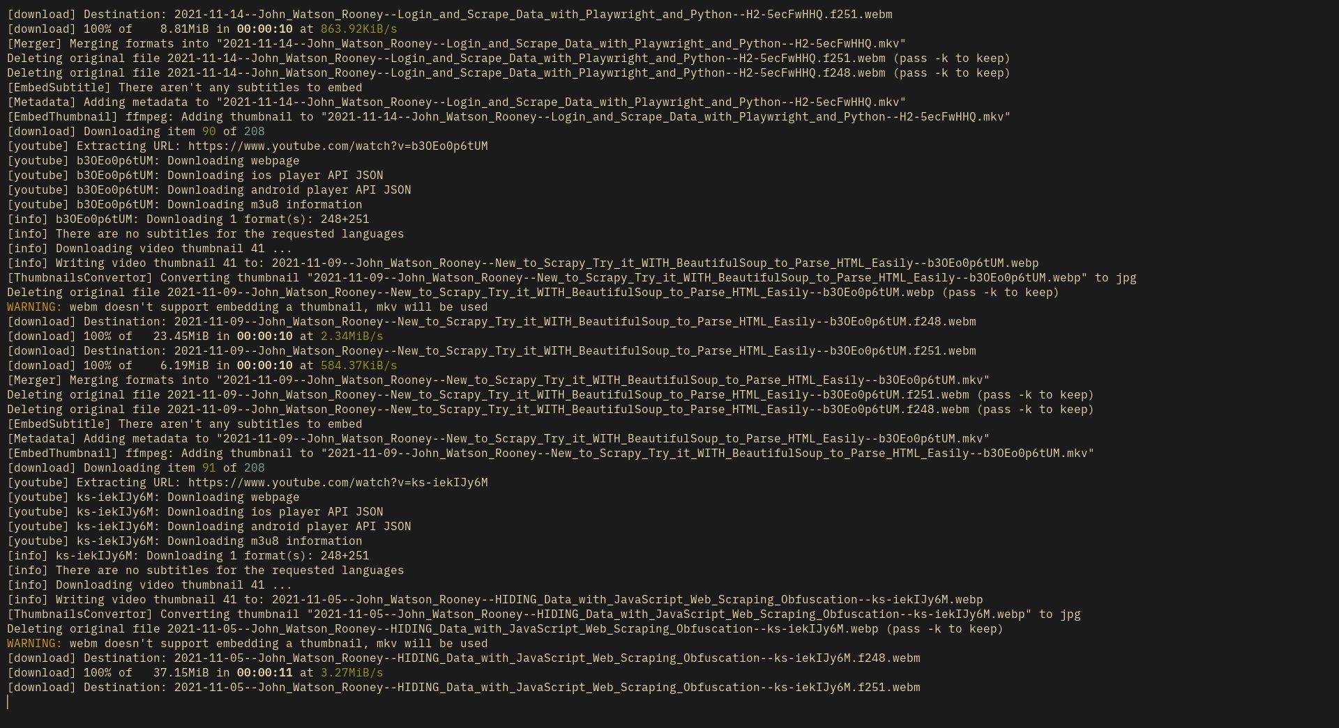 yt-dlp downloading example